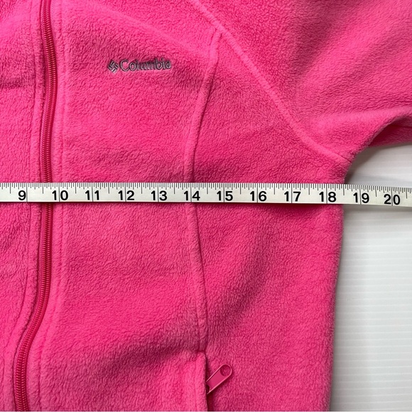 Columbia Womens Collared Pink Fleece Zip-up Jacket w/ Zipper Pockets Size M - Picture 8 of 10